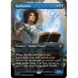 SPELLSEEKER (BORDERLESS) Commander Masters Magic MTG MINT CARD - Image 1