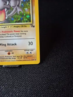 Pokemon TCG Aerodactyl Fossil Holo Card 1/62 Unlimited Rare, LP/NM Condition - Image 4