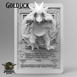 Pokemon 3D Printed Card - GOLDUCK - Image 2