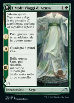 MTG Magic NEO Kamigawa Neon Dynasty - 1x ITA EX 172 U I Molti Viaggi di Azusa - Image 1