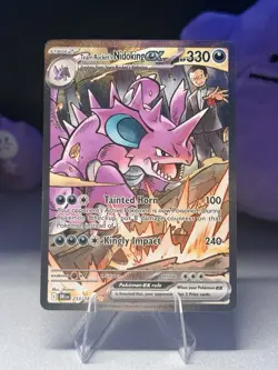 Pokemon TCG Team Rocket's Nidoking ex SIR 233/182 Destined Rivals NM - Image 1