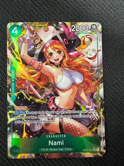 2023 One Piece Kingdoms of Intrigue Nami Super Rare Parallel On Play Blocker - Image 1