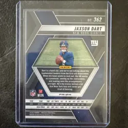 2025 Jaxson Dart RC Panini Mosaic White Sparkle New York Giants #362 SSP 💎 - Image 2