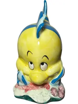 Flounder The Little Mermaid Disney's Ceramic Figurine Taiwan Cartoon Fish - Image 2