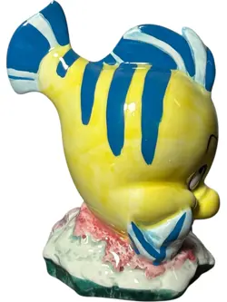 Flounder The Little Mermaid Disney's Ceramic Figurine Taiwan Cartoon Fish - Image 3