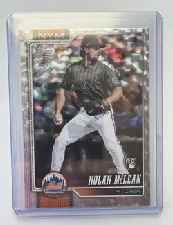 2026 Topps Series 1/Nolan McLean #214 Crackle Foil-New York Mets - Image 1