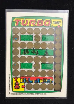 Set of 3 1983 Topps Scratch-Off Trading Cards- Turbo, Zaxxon, Donkey Kong Junior - Image 3