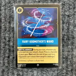 Disney Lorcana Whispers in the Well Fairy Godmother’s Wand 168/204 Super Rare NM - Image 1