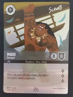 ***Disney Lorcana: Maui Demigod 23/P1 | DISNEY 100 PROMO FOIL NM FRESH*** - Image 1