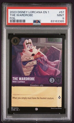 2023 DISNEY LORCANA THE FIRST CHAPTER #57 THE WARDROBE PSA 9 MINT FOIL - Image 1
