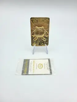 Poliwhirl 23k Gold Plated Card w/Certificate 1999 Burger King - Image 1