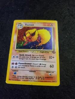 Pokemon TCG Flareon Jungle 3/64 Holo Unlimited Holo Rare - Image 1