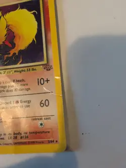 Pokemon TCG Flareon Jungle Holo Card 3/64 Unlimited Rare WOTC 1999 Vintage NM - Image 2