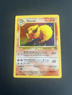 Pokemon TCG Flareon Jungle 3/64 Holo Unlimited Holo Rare - Image 1