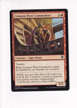2020 MAGIC THE GATHERING MTG COMMANDER LEGENDS CRIMSON FLEET COMMODORE (#1) (X) - Image 1