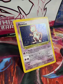1999 Pokemon TCG Mewtwo Holo Rare Card 10/102 Base Set Vintage WOTC - Image 2