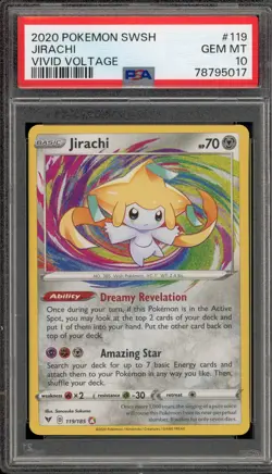 Pokemon Jirachi Vivid Voltage Amazing Rare #119 PSA 10 Gem Mint - Image 1