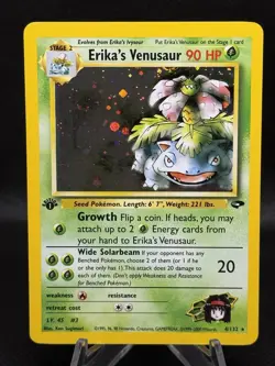 Pokemon TCG Gym Challenge 1st Edition - Erika’s Venusaur #4 Holo Rare M/NM! - Image 1