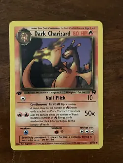 Pokemon Dark Charizard 21/82 - 1st Edition Team Rocket 2000 WotC - Image 3