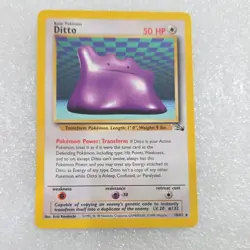 Pokemon Ditto Fossil 18/62 Rare 50 HP Regular English Card - Image 1