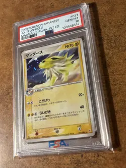 PSA 10 JOLTEON Holo POKEMON Japanese MAGMA VS AQUA 1ST Edition #037 LOW POP - Image 2