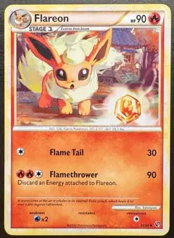 Flareon 26/90 Uncommon - HGSS Undaunted Pokemon Card - NM - Image 1