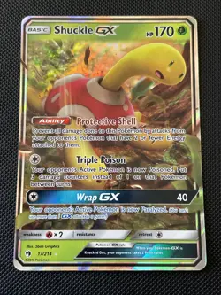 Pokemon TCG - Shuckle GX 17/214 Near Mint Holo GX Rare Lost Thunder - Image 1