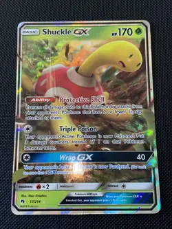 Pokemon TCG - Shuckle GX 17/214 Near Mint Holo GX Rare Lost Thunder - Image 2