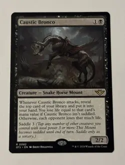 MTG Caustic Bronco - Outlaws of Thunder Junction NM - Image 1