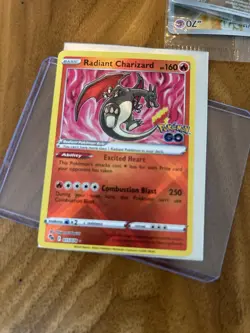 Radiant Charizard 011/078 Pokemon GO Radiant Rare Holo 160 HP Combustion Blast - Image 1
