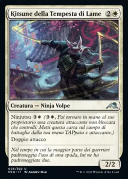 MTG Magic NEO Kamigawa Neon Dynasty - 1x ITA EX 005 U Kitsune della Tempesta - Image 1