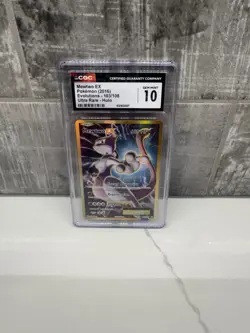 CGC 10 GEM MINT Mewtwo Ex 103/108 XY Evolutions Ultra Rare Holo Full Art Pokemon - Image 1