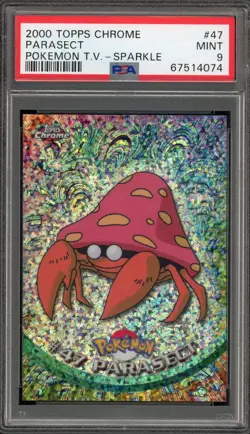 Pokemon Topps Chrome Parasect Sparkle #47 PSA 9 Mint - Image 1