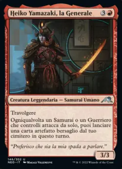 MTG Magic NEO Kamigawa Neon Dynasty - 1x ITA EX 146 U Heiko Yamazaki la Generale - Image 1