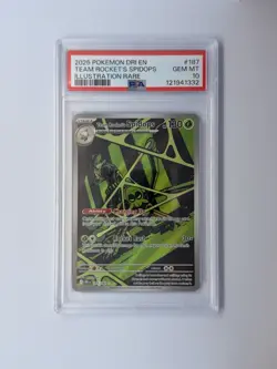 Pokemon TCG Team Rockets Spidops 187/182 PSA 10 - Image 1