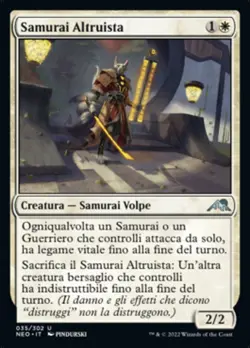 MTG Magic NEO Kamigawa Neon Dynasty - 1x ITA EX 035 U Samurai Altruista - Image 1