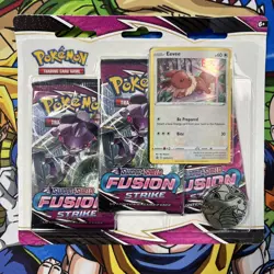 Pokemon TCG SWSH Fusion Strike 3 Pack Blister Booster Eevee Promo New Sealed - Image 1