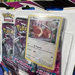 Pokemon TCG SWSH Fusion Strike 3 Pack Blister Booster Eevee Promo New Sealed - Image 3