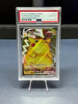 POKEMON TCG - VIVID VOLTAGE - PIKACHU VMAX 044/185 - PSA 10 - Image 1