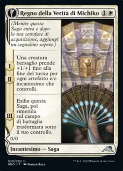 MTG Magic NEO Kamigawa Neon Dynasty - 1x ITA EX 029 U Regno della Verita Michiko - Image 1