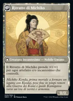 MTG Magic NEO Kamigawa Neon Dynasty - 1x ITA EX 029 U Regno della Verita Michiko - Image 2