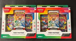 Pokemon First Partner Illustration Collection Series 1 Box Lot of 2 - Image 1