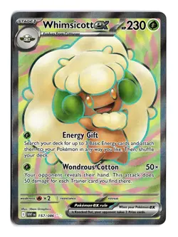 Pokemon Whimsicott ex 157/086 SV: White Flare Ultra Rare - Image 1