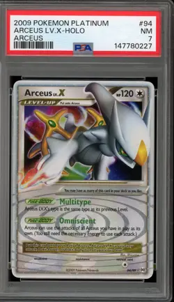 Pokemon Arceus Lv.X Platinum Arceus Holo Ultra Rare #94 PSA 7 - Image 1