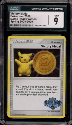 Pokemon Victory Medal Spring 2008-2009 Promo CGC 9 Mint - Image 1