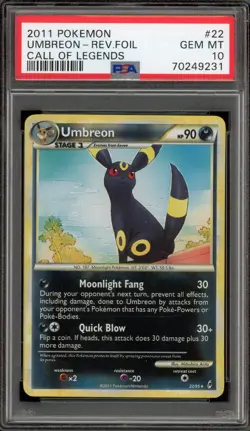 Pokemon Umbreon Call of Legends Reverse Holo Rare #22 PSA 10 Gem Mint - Image 1