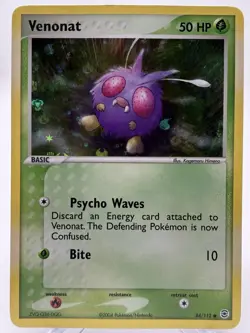 Pokemon Venonat 84/112 Reverse Holo EX FireRed LeafGreen 2004 - Image 1