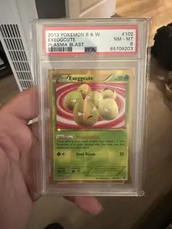 2013 Pokemon B & W Exeggcute Plasma Blast #102 Psa 8 - Image 1