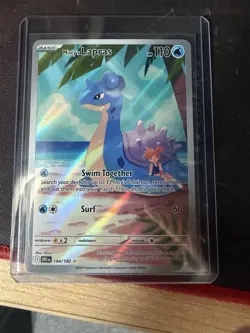 Pokemon Misty's Lapras Full Art Holo Card 194/182 Sv10 Illustration Rare 110 HP - Image 1