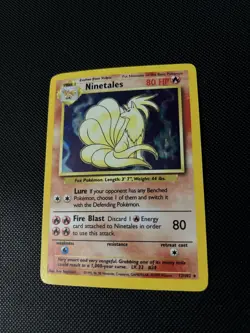 Ninetales 12/102 Base Set 1999 WOTC Holofoil Rare Holo Pokemon Card LP - Image 1